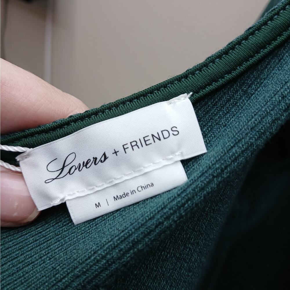 Lovers + Friends NWT Knit Jenner Mini Dress Minimalist Forest Green SZ Medium - Picture 4 of 6